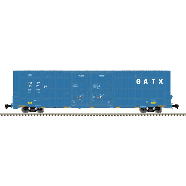 Gunderson 7550 Double Plug-Door Boxcar - Ready to Run - Master(R) -- Union Pacific BKTY #157617 (blue, white, GATX Lettering)