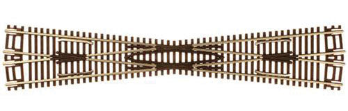 Code 55 Track w/Nickel-Silver Rail & Brown Ties -- 11.25-Degree Crossing