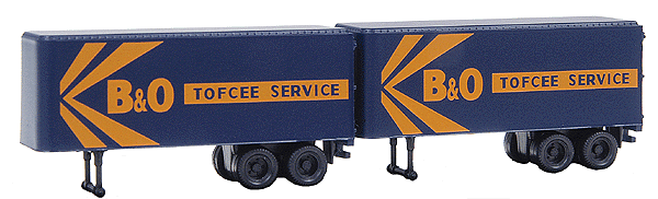 24' Trailer - 2-Pack -- Baltimore & Ohio (blue, orange)