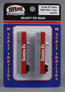 40' Trailer - 2-Pack -- Santa Fe (red, silver)