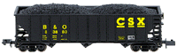 90-Ton 3-Bay Hopper w/Load -- CSX