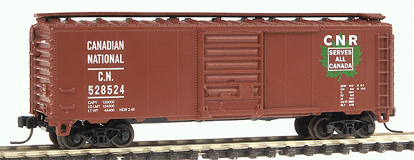 40' PS-1 Boxcar w/AccuMate(R) Couplers -- Canadian National #528524 (Boxcar Red, white, green)