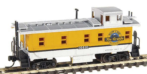 Cupola Caboose -- Denver & Rio Grande Western #01410 (silver, yellow, black)