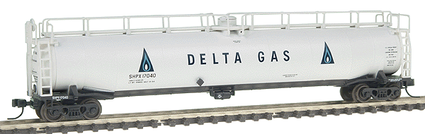 33,000 Gallon LPG Tank Car -- Delta Gas Company #17040 (white, blue, black)