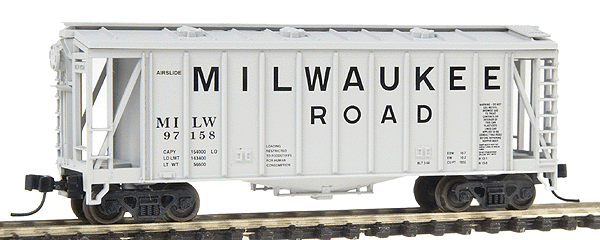 GATX Airslide(R) Covered Hopper -- Milwaukee Road #97158 (gray, black)