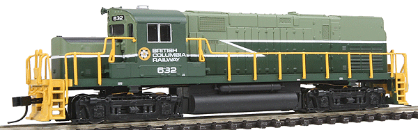 Alco C420 Ph2B - Standard DC - Master(R) -- British Columbia Rail #632 (two-tone green, black) Low Nose without Nose Lig