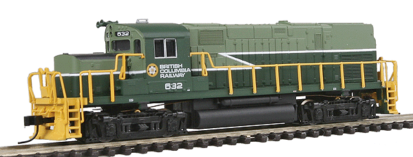 Alco C420 Phase 2B w/DCC - Master(R) -- British Columbia Rail #632 (two-tone green, black) Low Nose without Nose Lig