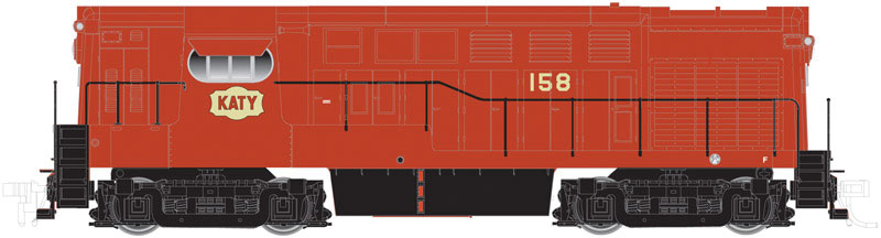 FM H16-44 Late Body w/DCC - Master(R) -- Missouri-Kansas-Texas #158 (Late Repaint, red, yellow Katy Logo)