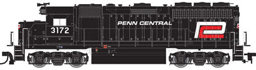 EMD GP40 w/Dynamic Brakes - Standard DC - Master(R) -- Penn Central #3172 (black, white,red, Red C in Logo)
