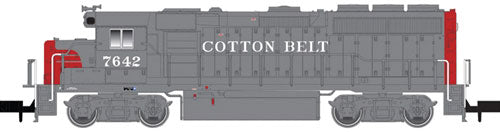 EMD GP40-2 w/Dynamic Brakes - Standard DC - Master(R) -- Cotton Belt SSW #7629 (gray, red)