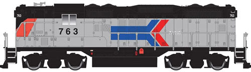 EMD GP9 No Dynamic Brakes - Standard DC -- Amtrak #762 (silver, black, red, blue w/Arrow Logo)