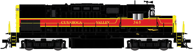 Alco C420 Phase 2B Low-Nose, Dynamic Brakes w/DCC -- Cuyahoga Valley Scenic #365 (black, red, yellow)