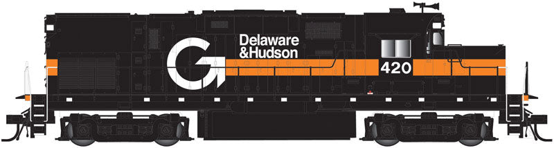 Alco C420 Phase 2B Low-Nose, Dynamic Brakes w/DCC -- Delaware & Hudson #420 (Guilford Scheme; gray, orange)