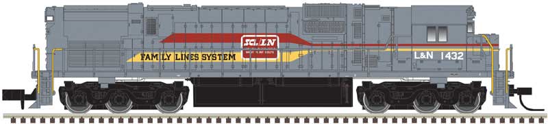 Alco C630 w/LokSound & DCC - Master(R) -- Family Lines L&N #1432 (gray, red, yellow)