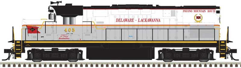 Alco C420 Phase 1 Low-Nose, Dynamic Brakes - ESU LokSound and DCC - Master G -- Delaware-Lackawanna 405 (white, gray, black)