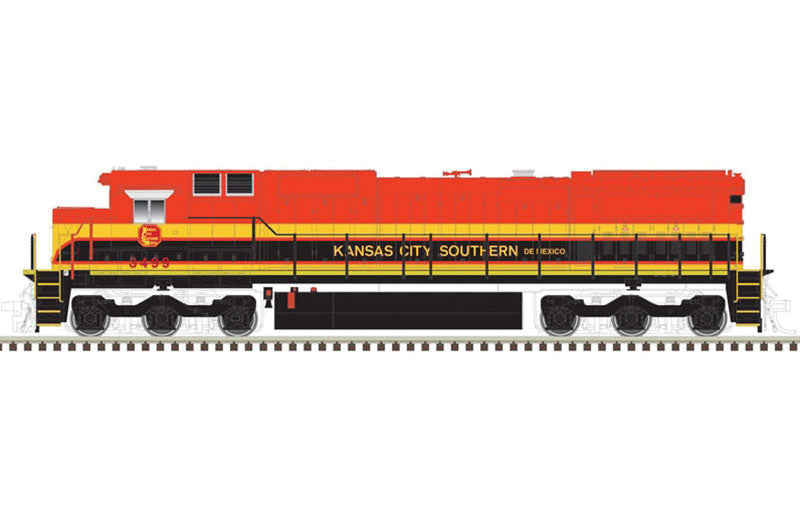 GE Dash 8-40C - LokSound and DCC - Master(R) Gold -- Kansas City Southern 3499 (Southern Belle, red, black, yellow)