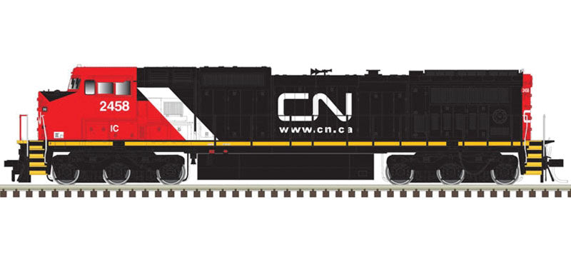 GE Dash 8-40CW - LokSound and DCC - Master(R) Gold -- Canadian National IC #2458 (black, red, white; Website Logo)