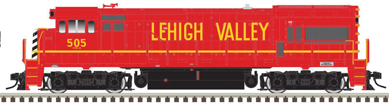 GE U23B - Standard DC - Master(R) Silver -- Lehigh Valley 504 (red, yellow, orange)
