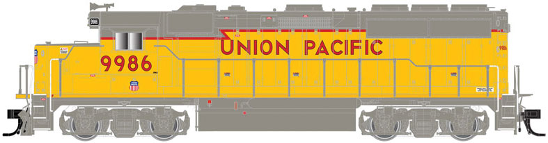 EMD GP40-2 with Dynamic Brakes - LokSound and DCC - Master Gold(R) -- Union Pacific 1461 (yellow, gray, red, yellow Sill)