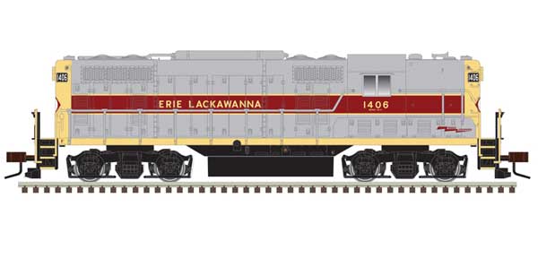 EMD GP7 Phase II w/Torpedo Tubes - LokSound & DCC -- Erie Lackawanna #1407 (gray, maroon)