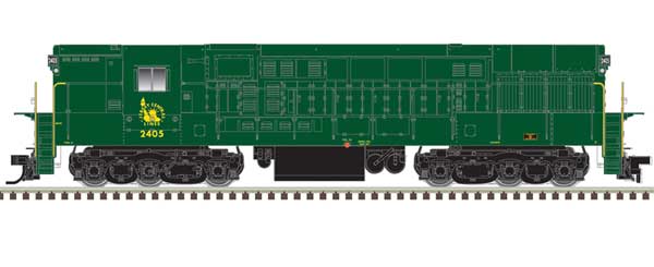FM H-24-66 Phase 1B Trainmaster - Standard DC -- Central Railroad of New Jersey #2407 (green, gold, no stripes)