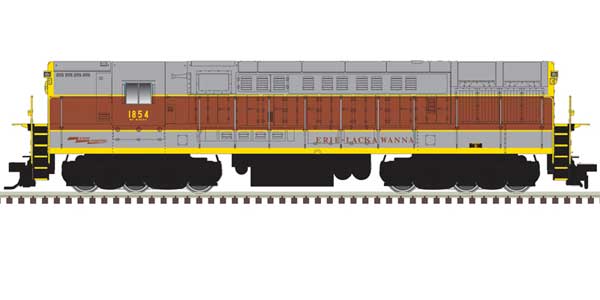 FM H-24-66 Phase 1A Trainmaster - LokSound & DCC -- Erie-Lackawanna #1854 (gray, maroon, yellow; Maroon Roadname)