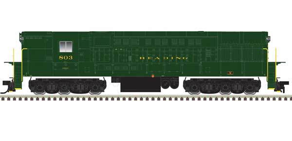 FM H-24-66 Phase 1B Trainmaster - LokSound & DCC -- Reading #803 (green, gold)