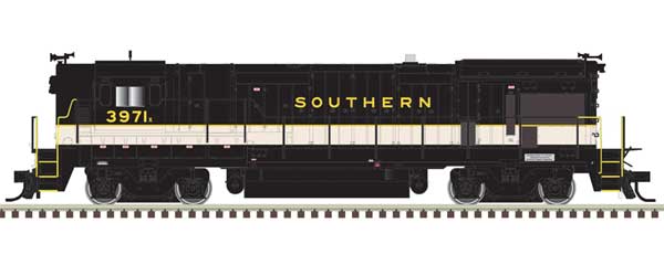 GE B23-7 High Nose, No Anticlimber - LokSound and DCC -- Southern Railway #3975 (black, white)