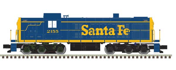 Alco RSD4/5 - ESU LokSound & DCC - Classic Silver -- Santa Fe #2155 (blue, yellow)