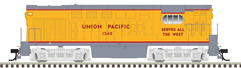 Fairbanks-Morse H15-44 - Sound and DCC - Master(R) Gold -- Union Pacific #1329 (Armour Yellow, gray, red, silver)