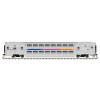 ALP-45DP/A Loco, Commuter Cab Car & Trailer Train Only - Sound & DCC -- NJ Transit #4505, Cab #7049, Coach #7645 (silver, black, magenta, orange, bl