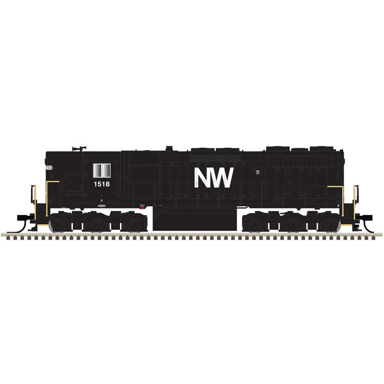 EMD SD35 High Nose - LokSound and DCC - Master(R) Gold -- Norfolk & Western #1504 (black, white)