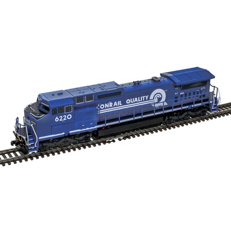GE Dash 8-40CW - Standard DC - Master(R) Silver -- Conrail #6220 (blue, white, black, Quality Logo)