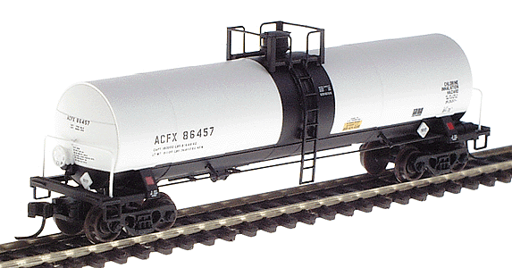 ACF 17,360 Gallon Insulated General Service Tank Car - Assembled -- ACFX #86457 (white w/black center band)