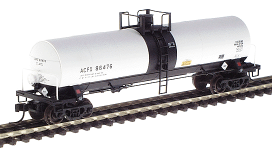 ACF 17,360 Gallon Insulated General Service Tank Car - Assembled -- ACFX #86476 (white w/black center band)