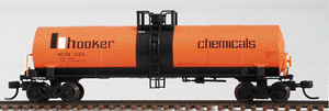 ACF 17,360 Gallon Insulated General Service Tank Car - Assembled -- Hooker #1262 (orange, black, white)