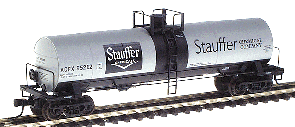 ACF 17,360 Gallon Insulated General Service Tank Car - Assembled -- Stauffer Chemical #85282 (gray, black)