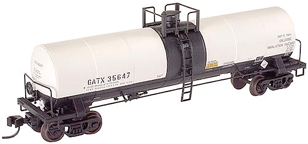 ACF 17,360 Gallon Insulated General Service Tank Car - Assembled -- GATX #35647 (white w/black Center Band)