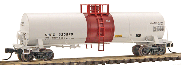 ACF 17,360 Gallon Insulated General Service Tank Car - Assembled -- SHPX #220870 (white, black, terra cotta)