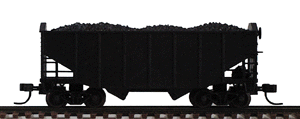 55-Ton Fishbelly Hopper w/Peaked End & Load - Ready to Run -- Undecorated