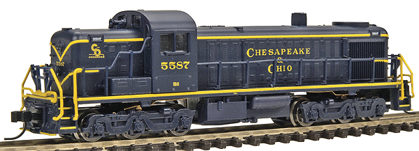 Alco RSD4/5 - Standard DC -- Chesapeake & Ohio #5587 (blue, yellow)