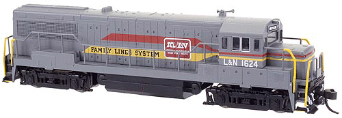 GE U25B Phase 2B w/DCC - Master(R) -- Family Lines - Louisville & Nashville #1624 (gray, red, yellow, white)