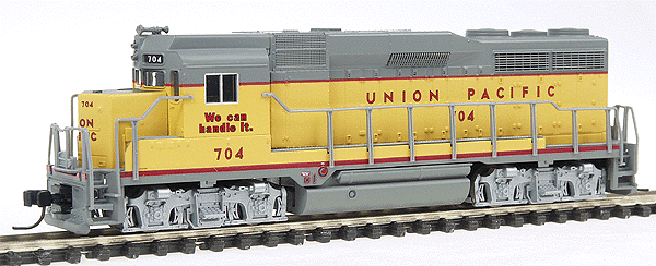 EMD GP30 - Standard DC - Master(R) -- Union Pacific #704 (yellow, gray, red)