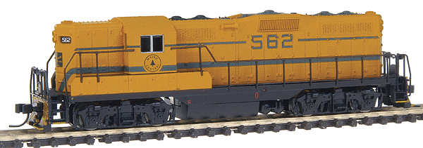 EMD GP7 Phase I - Standard DC -- Maine Central #562 (Harvest Gold, green)