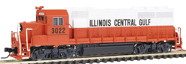 EMD GP40 Low Hood w/DCC - Master(R) -- Illinois Central Gulf #3022 (white, orange)