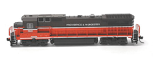 GE Dash 8-40B - Standard DC -- Providence & Worcester #3901 (B39-8; brown, orange)