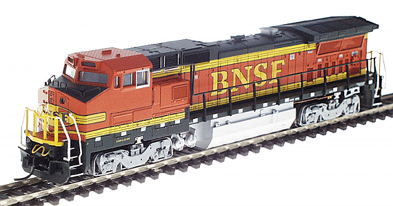 Diesel Dash 8-40BW Powered - Standard -- BNSF - Painted (Premium Heritage orange, green), No Unit Number