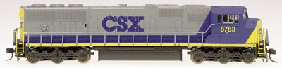 Diesel EMD SD60M w/2 Window Cab Powered - No Decoder -- CSX #8783 "Bright Future"