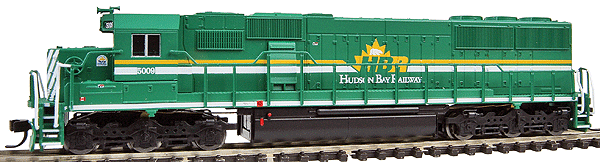 EMD SD50 - Standard DC - Master(R) -- Hudson Bay Railway #5009 (green, yellow, white)
