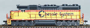 Diesel EMD SD35 Powered - Low Nose -- Chessie System Painted, No Engine Number (blue, yellow, Vermillion)